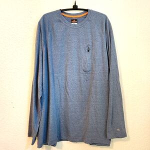 Ridgecut Men's Blue Long Sleeve‎ Pullover Shirt, Size XLT